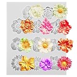 Lusofie 3D Blumem Silikonformen Polymer Clay Form Blumenform Epoxidharz...