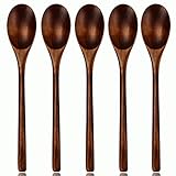 AOOSY Holzlöffel Esslöffel,5 Stück im japanischen Stil Küchengerät...