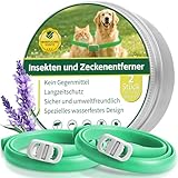 2 Pcs Floh Zeckenhalsband für Katzen & Hunde | Bis zu 16 Monate...