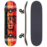 WeSkate Skateboard Komplettboard 79x20cm Holzboard mit ABEC-11 Kugellager...