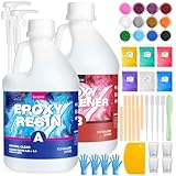 Bundviel Hochglanz Epoxidharz Set 1280ml, Klares Selbstnivellierendes...