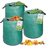 TTL Garden 3X 300L Gartensack Deckel & DOPPELTER Boden - selbststehend 4...