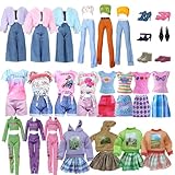 20 Stück Kleidung und Zubehör für 11.5 Zoll Puppen, Fashion Puppen...