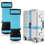 Tatxmalv 2 Stück Koffergurte, Einstellbare rutschfeste Kofferbänder,...