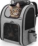 pecute Haustier Rucksack mit Netzfenster XL für 6-10 kg, Tragbare und...