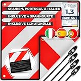 ATHELON® 3in1 Warntafel für Italien, Spanien & Portugal - Reflektierendes...