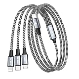 RAVIAD 100W USB C auf Multi USB Kabel [1.2M] 3 in 1 Ladekabel mit E-Mark...