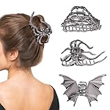3 Stück Halloween Haarklammern für Frauen und Mädchen, Gotische Haar...