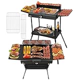 2in1 Elektro Grill Standgrill Tischgrill elektrisch 2.400 Watt -...