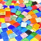 TFLPUO Mosaikfliesen zum Selbermachen, 1100 g, gemischte Farben,...