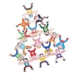 WHAMVOX Holzbauset Balancespiel Stapelsteine Bunte Lernblöcke Feinmotorik...