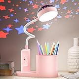 TechKen Schreibtischlampe Kinder, LED Nachttischlampe Tischlampe Dimmbar...