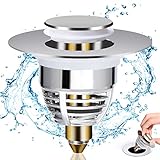 Diboniur Stöpsel Waschbecken, Universal POP UP Waschbeckenstöpsel,...