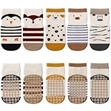 Kyopp 5 Paar Socken Baby Kleinkinder ABS rutschfeste Stoppersocken Kinder...