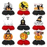 Halloween Waben Tisch Dekoration, 9PCS Halloween Waben Mittelstück Party...