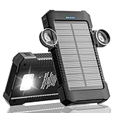 WASTDE Solar Powerbank 26800mAh, Solar Ladegerät mit Dual USB Ports und...