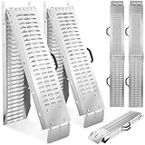 tectake® 2X Faltbare Auffahrrampen, Stahl Rampe, bis 400 kg belastbar,...
