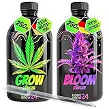 HOMEGROW24 Cannabis Dünger Duo - Grow und Bloom Flüssig NPK...