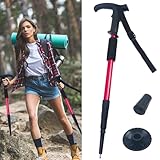 Rot Gehstock Klappbar,WanderstöCke Teleskop,TrekkingstöCke...