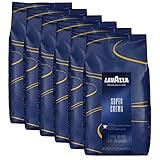 Lavazza Kaffee Espresso Super Crema, ganze Bohnen, Bohnenkaffee, 6er Pack,...