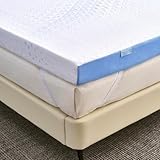 Grbsy 7cm Matratzentopper mit Kühlung – Gel & Bambuskohle-Memory-Schaum,...