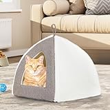 YIYAHOME Katzenbett Katzenhöhle, Faltbare Katzenbett mit Waschbaren...