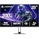 Amzfast 25 Zoll Gaming Monitor-200Hz, FHD 1920x1080, Fast IPS Monitor, 1ms...