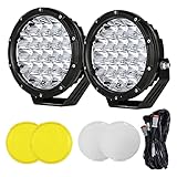 BIGLION.X 7 Zoll Runde LED Offroadleuchten Fahren Spotlights Gelbe Offroad...