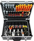 FAMEX 440-L Werkzeugkoffer mit 2 Paletten mit 56 Einstecktaschen -...