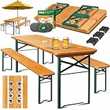 KESSER® Bierzeltgarnitur 3 teilig Gartenmöbel-Set | Klappbar 170 x 46 x...