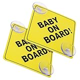 cobee Baby an Bord Auto Warnschilder, 2 Stück 12,7 x 12,7 cm Sicherheits...