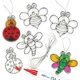 Baker Ross C317 Glasmalerei-Insekten, Dekorationen, für Kinder zum Basteln...