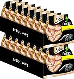 SHEBA Filets - Feinstes Katzennassfutter - 16 x 60g Schalen - mit Huhn -...