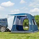 PORTAL Heckzelt 4-5 Personen 2 in 1 Auto Zelt mit Sonnensegel 305x245x220cm...