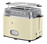 Russell Hobbs Toaster [für 2 Scheiben] Retro Edelstahl Creme...