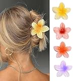 IOSPKKIO® 4 Stück Blumen-Haarklammern, starker Halt, große...