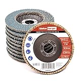 Woltersberger® SET mit 8 Stück INOX Fächerscheiben Ø 125mm | Körnung...