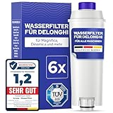 MILUX® 6x Wasserfilter für DeLonghi Magnifica S & Evo, Dinamica,...