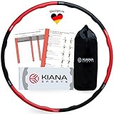 KIANA SPORTS® Hula Hoop Reifen Erwachsene inkl. Tasche und Übungsplan...