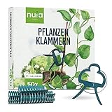 NUIA Pflanzen Klammern zum Pflanzen Binden: 50 Klammern für Pflanzen...