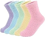 DARENYI 5 Paar Wollsocken, Thermosocken Damen, Winter Wollsocken für...