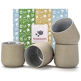 TEANAGOO Japanische Teetasse aus Keramik, 205 ml, Dunkelgrau, H4,Japanische...
