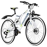 KS Cycling Mountainbike ATB Fully 26' Zodiac weiß-grün RH 48 cm