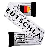 Euroscarves Deutschland Fußball HD Strickschal, Weiß, Schwarz, Rot, Gelb,...