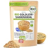 Goldleinsamenmehl Bio 1Kg + 100g extra XXL-Vorteilspack Gold Leinsamenmehl,...