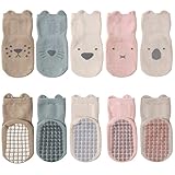 FedMois 5er Pack Baby Kleinkinder ABS rutschfeste Socken Sneaker Socken...