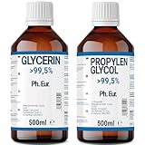 500ml Glycerin + 500ml Propylenglycol Set (500+500ml) in Pharmaqualität |...