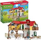 schleich 42407 FARM WORLD Bauernhaus mit Stall und Tieren, 97 Teile...