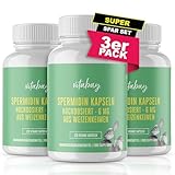 Vitabay Spermidin 6mg hochdosiert - 360 VEGANE Kapseln aus Weizenkeimen -...