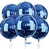 PartyWoo Luftballons Blau, 6 Stück Folienballons Marineblau, 22 Zoll...